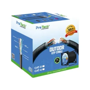 Pro Tech PTN-C5-CCA-OUT-BK 305M CAT6 UTP Cable Black